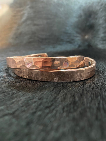 Magnetic Copper Cuff - Textured