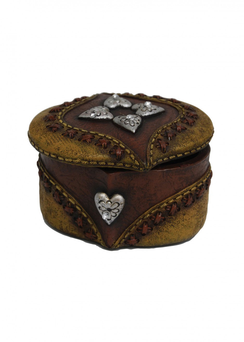 Oval Hearts Small Jewellery Box