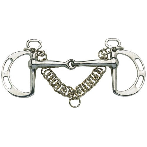 Kimblewick Bit with slotted cheeks - snaffle