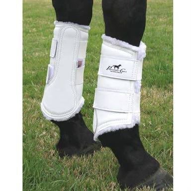 Professionals Choice Leather Protection Boots Set of 2 White
