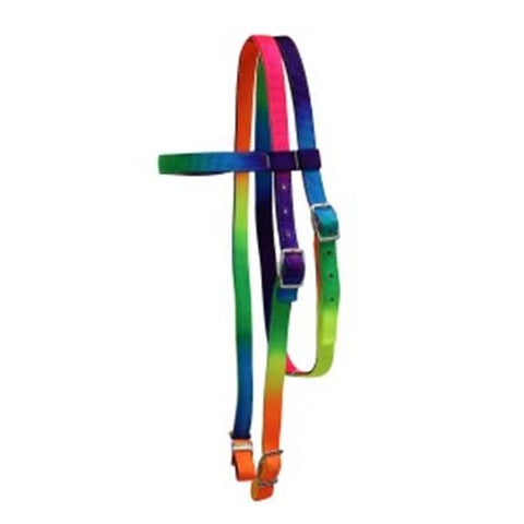 Fort Worth Nylon Headstall 6/8" Rainbow