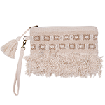 Alysa - embellished clutch with zip and detachable strap