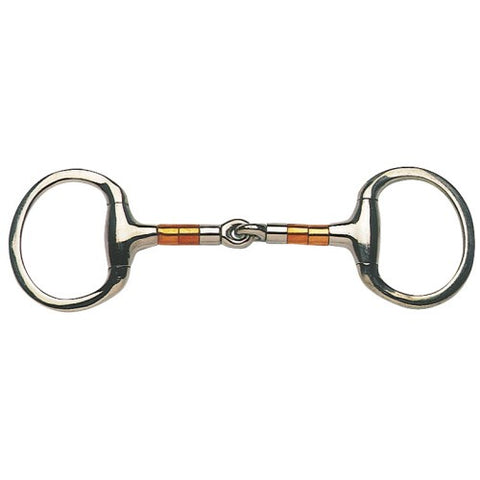 Eggbutt Snaffle With Copper & SS Rollers