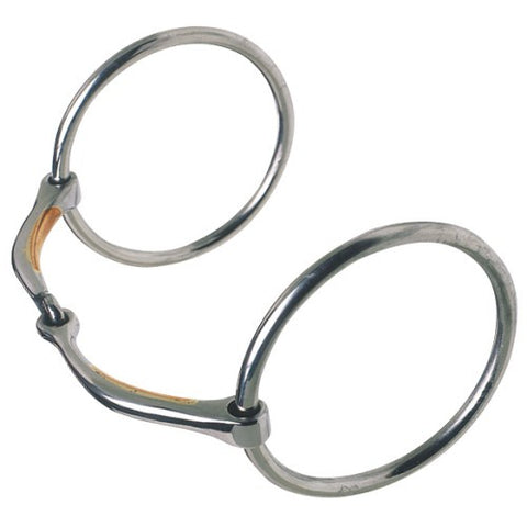 Oz Bitz Superfine Ring Snaffle w/Copper Inlaid Mouth