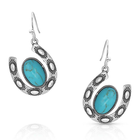 Montana Silver Within Luck Turquoise Eaarings