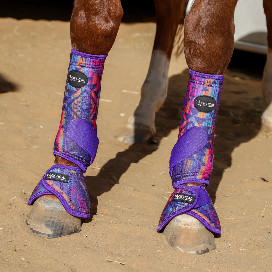 Tacktical Purple Aztec Splint Boots (PAIR)