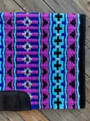 Luxe Hand-Woven Saddle Pad - Purple & Turquoise