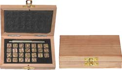 Wooden Box for Alphabet Stamp Set