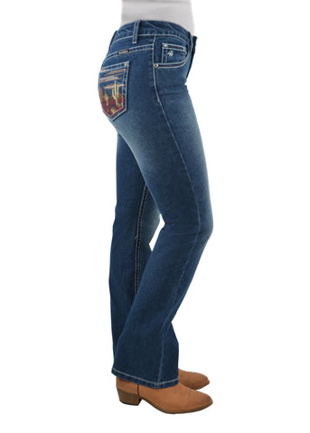 Pure Western Womens Madeleine Bootcut Jean 34" Leg