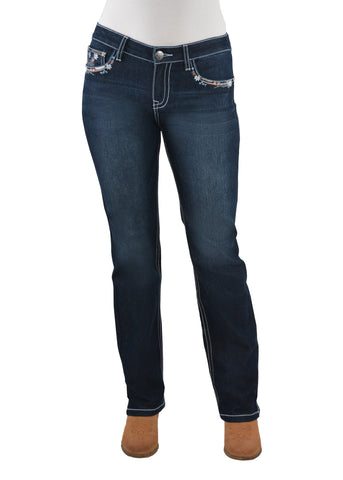 Pure Western Womens Anjelica Straight Leg Jean 32" Leg