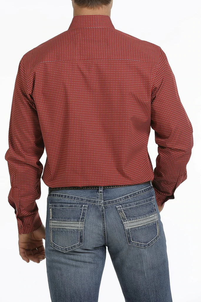 Cinch® Men's Red Long Sleeve Button Down Shirt