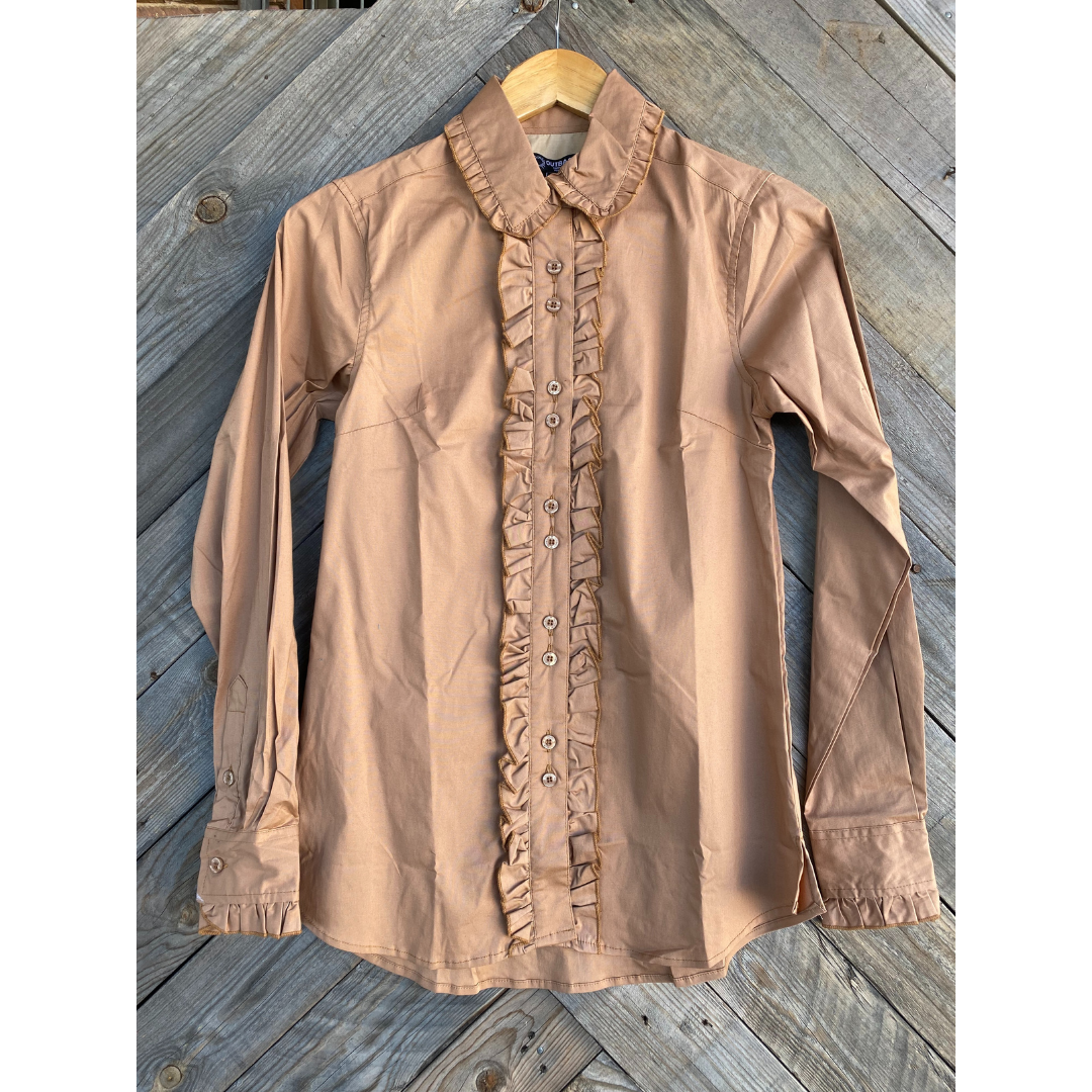Outback Beige Ruffle Long Sleeve Shirt