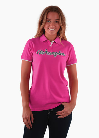 Wrangler Womens Pink Shelly Polo