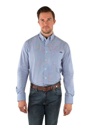 Wrangler Hudson Print Button Down Long Sleeve Shirt