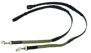 Leather Side Rein With Elastic