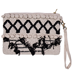 Montego - embellished clutch bag with zip and detachable strap