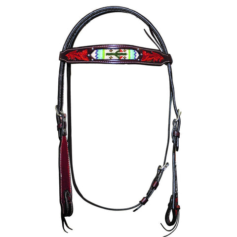 Fort Worth Cactus Beaded Headstall