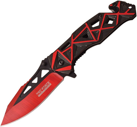 TAC Force Linerlock Red 4.75" closed