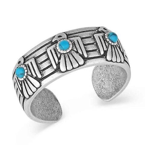 Montana Silver Rising Above Thunderbird Turquoise Ring