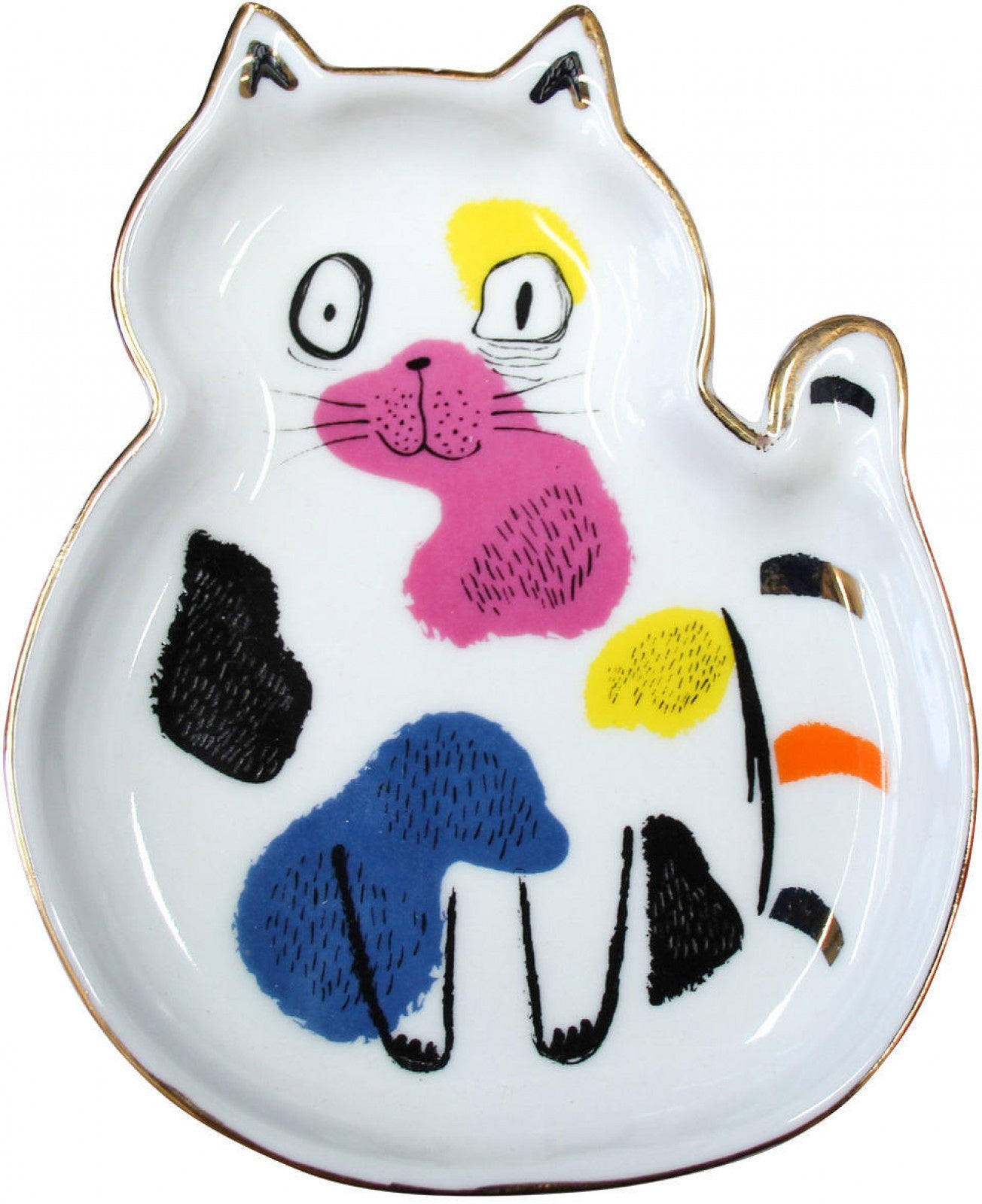 Ceramic Trinket Plate - Splotchy Cat