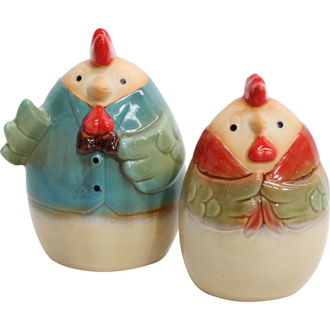Ceramic Nana & Pop Chickens - Set of 2