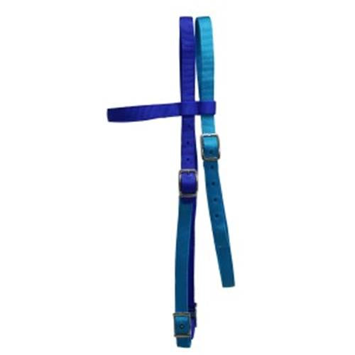 Fort Worth Nylon Headstall 6/8" - Aqua & Blue