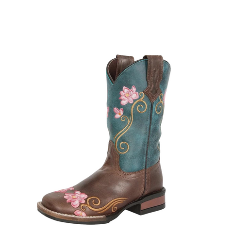Roper Kids Boots Monterey - Brown/Turquoise