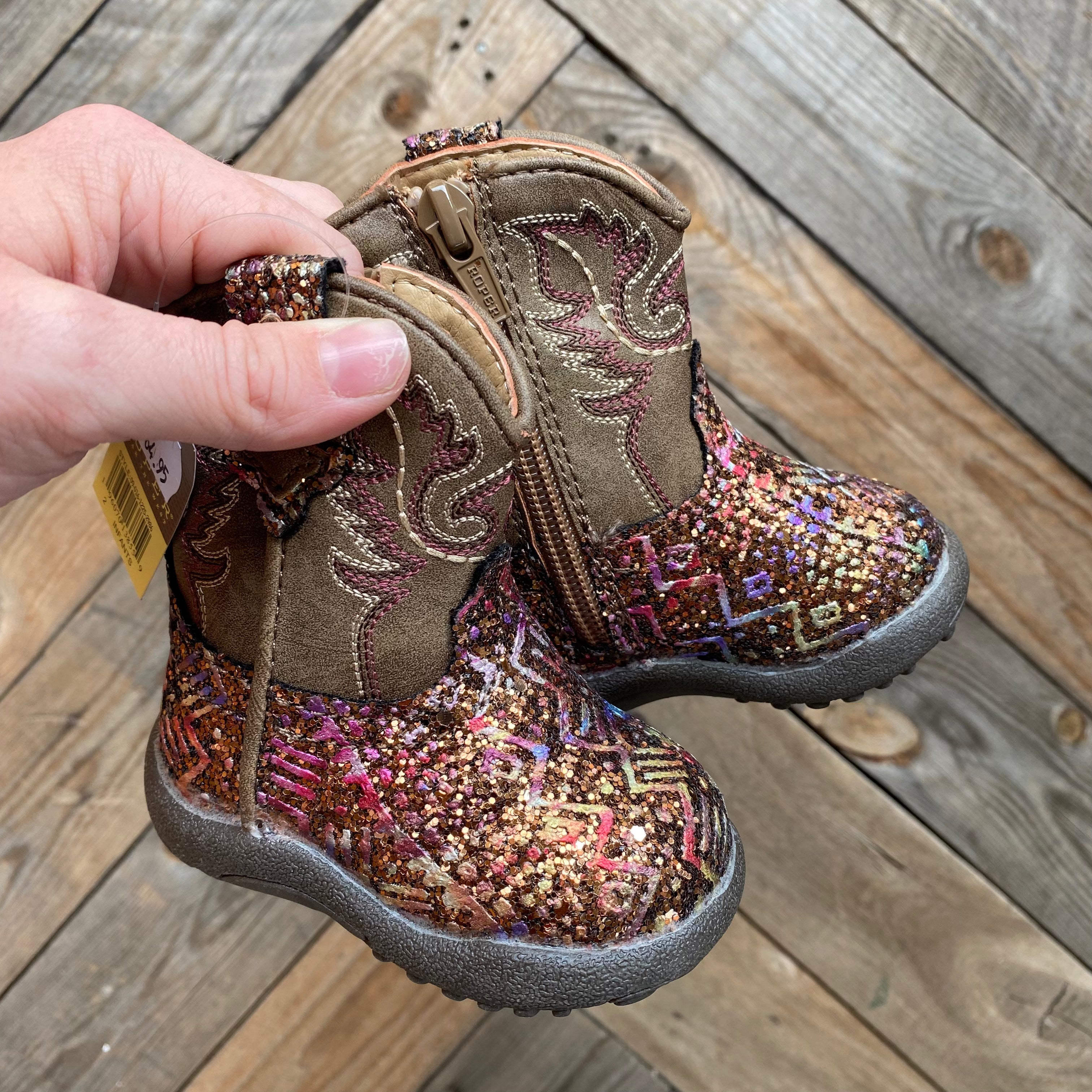 Girls glitter 2025 cowboy boots