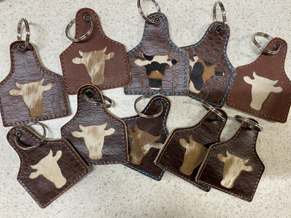 Bull Head Leather & Hide Keyring – Horse Torque Saddlery