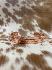 Magnetic Copper Cuff -Stacked