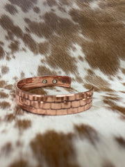 Magnetic Copper Cuff -Stacked