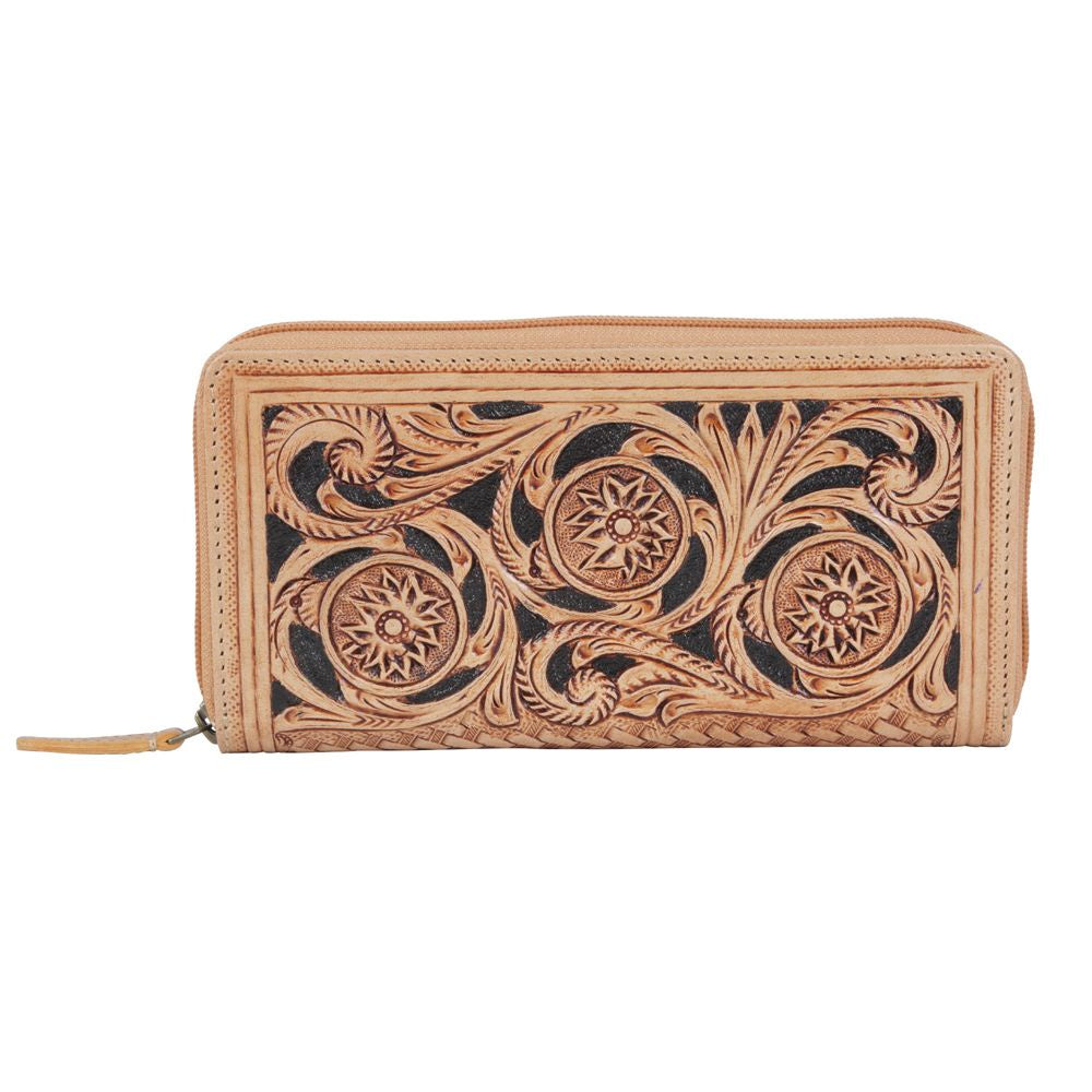 Loquacious - Hand Carved Leather Purse - Ladies