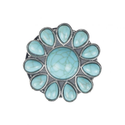 Round Faux Turquoise Stones Phone Pop Socket