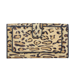 Cowhide Leopard & Gold Wallet