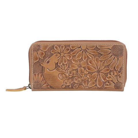 Leal Hand Carved Leather Purse - Ladies